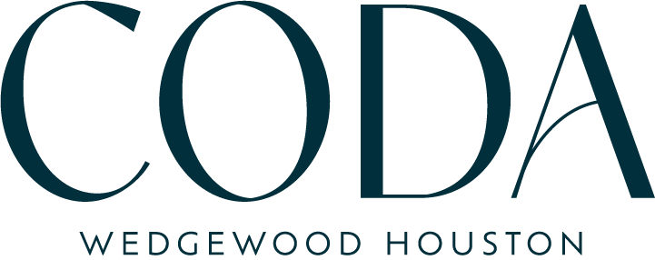 Primary stacked logo of CODA in full color, symbolizing the upscale, modern apartment living in Nashville’s vibrant Wedgewood Houston.